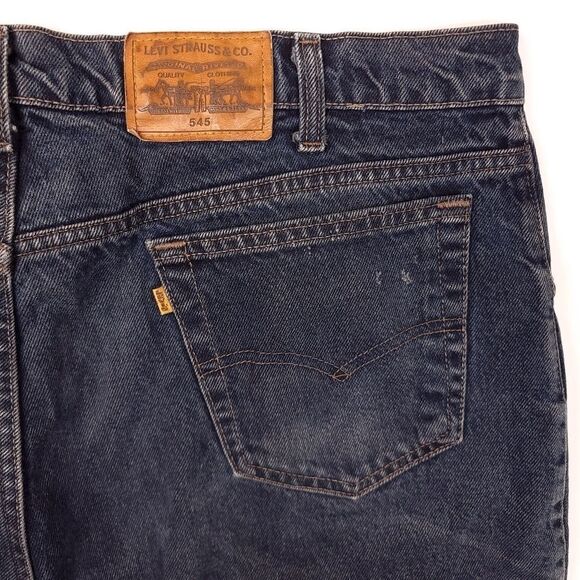 Vintage Levis 545 Loose Fit Brown Tab Jeans Mens 42x32 Actual 31 Inseam USA Made - Picture 7 of 7
